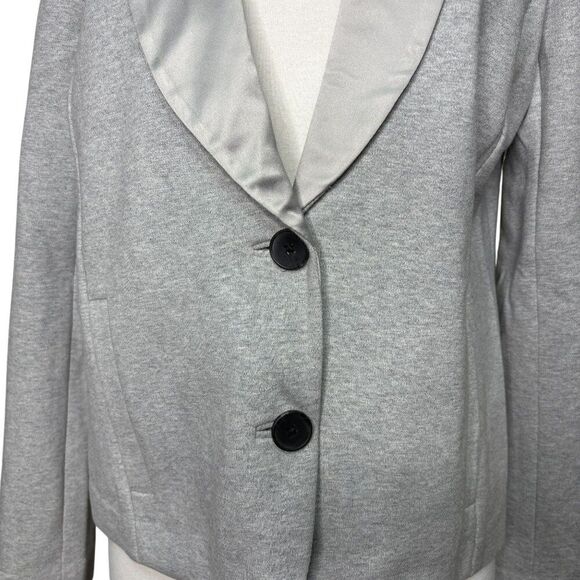 Gap Cotton Blazer Jacket Satin Trim Size Medium - Picture 5 of 7